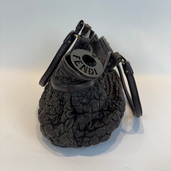 Fendi Large Bubble Leather Chef Shopper Tote Bag, Brown - Picture 8 of 16